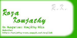 roza komjathy business card